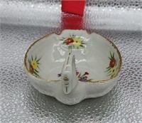 Vintage Porcelain Swan Shaped Trinket Bowl