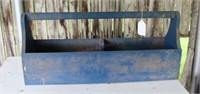 Painted Blue Wooden Tool Box