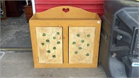 Two Door Cabinet with Painted Leaves