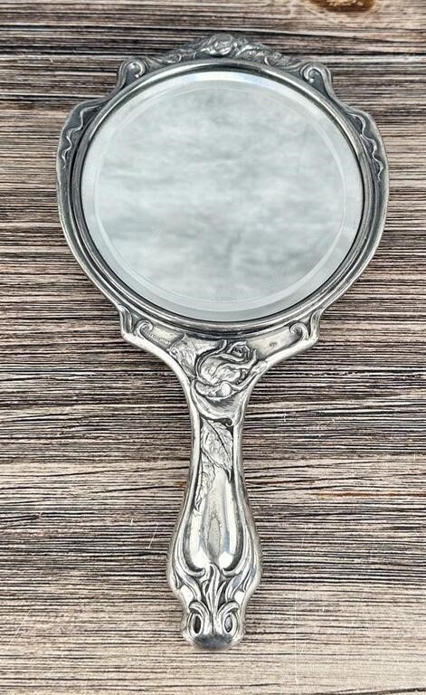 Art Nouveau Wallace Bros Hand Mirror