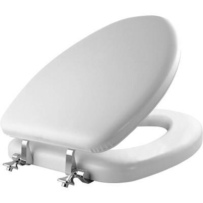 Cushioned Toilet Seat  Chrome Hinges - Mayfair