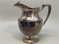 Crescent Silverplated Water Pitcher VTG