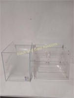 2 Clear Plastic Display Cases