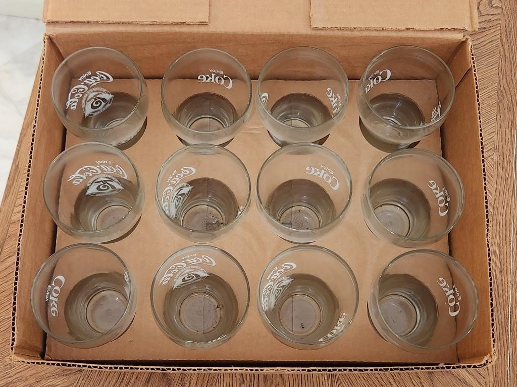 SET OF (12) COCA-COLA 75TH ANNIVERSARY GLASSES