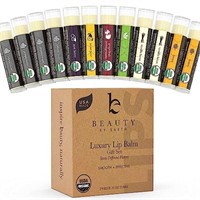 Organic Lip Balm - 4 Pack Organic Gifts for Women,