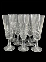 8 Waterford Champagne Flutes