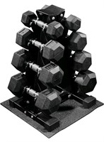 Rubber Coated Hex Dumbbell Weight Set