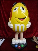 Yellow M&M Peanut display stand.