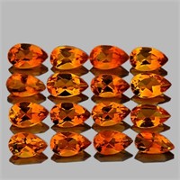 Natural Madeira Orange Citrine 16 Pcs(Flawless-VVS