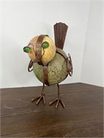 Folk Art Metal and Stone Bird