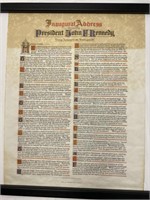 Reproduction Of JFK’s Inaugural Address Scroll
