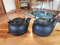 Pair of cast iron pots
