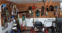 All items on pegboard wall to include but not