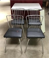 Phenomenal Vintage Formica Top Table, Four Chairs