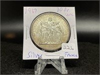 1967   10 silver francs (France)