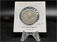 1925 Spain 25 centimos