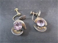 Silver Earrings w/ Stones