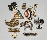 Lot Fashion Jewelry Brooches & Pins