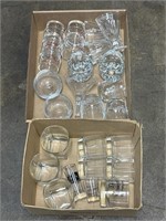 Variety of glassware, drinking glasses