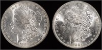 1883-O & 1885-O MORGAN DOLLARS BU