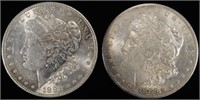 1882-O & 1883-O MORGAN DOLLARS AU/BU