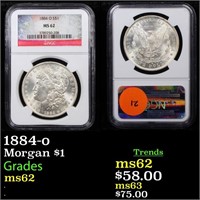 1884-o Morgan $1 Graded ms62