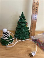 Ceramic Lighted Christmas Tree 10in