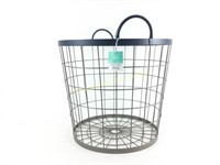 Wire metal floor bin large