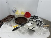 Lot of kitchen utensils and molds