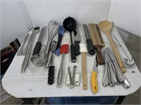 Lot of kitchen utensils