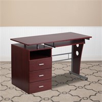 Flash Furniture 47.25 Brown Modern computer desk