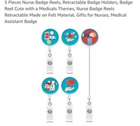 MSRP $15 5 Pack Nurse Badge Reels