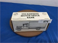 Ertl 1931 Hawkeye Motor Truck Bank, 1/34 scale