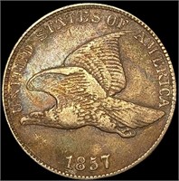 1857 Flying Eagle Cent NEARLY UNCIRCULATED