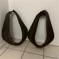 Pair of Antique Leather Horse Collars