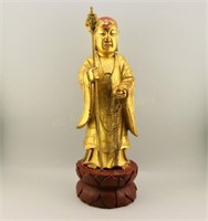 Carved Chinese Figure Gilded #2