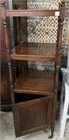 Vintage Cabinet on Wheels / 3 Shelves 18 w x 53 h
