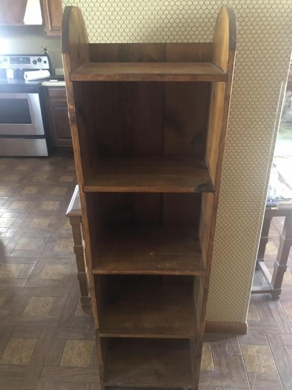 VINTAGE 17X12X60  INCH WOOD SHELF