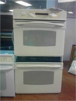 GE Profile bisque double oven.  Built in model