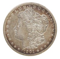 1901-S US MORGAN DOLLAR SILVER COIN XF-AU