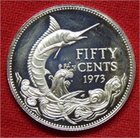 1971 Bahamas Half Dollar Proof - Swordfish