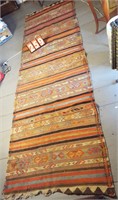 woven Oriental rug 130x42” (as found)
