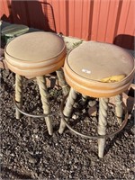 Pair of Stools, well used