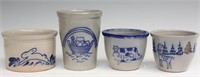 Eldreth Pottery Cobalt Crocks