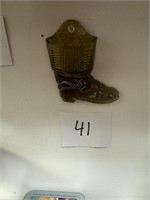 Vintage Wall Hanging Glass Boot