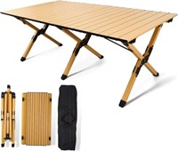 Folding Camping Table, Lightweight Roll-up Table