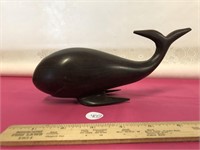 Hard Wood Hand Carved Whale Ironwood? Inuit?