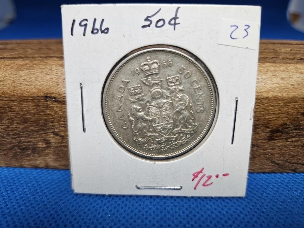 1966 50 CENT COIN SILVER