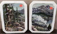 Pair of Railroad Collectors Plates