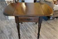 Drop Leaf Side Table with 1 Drawer